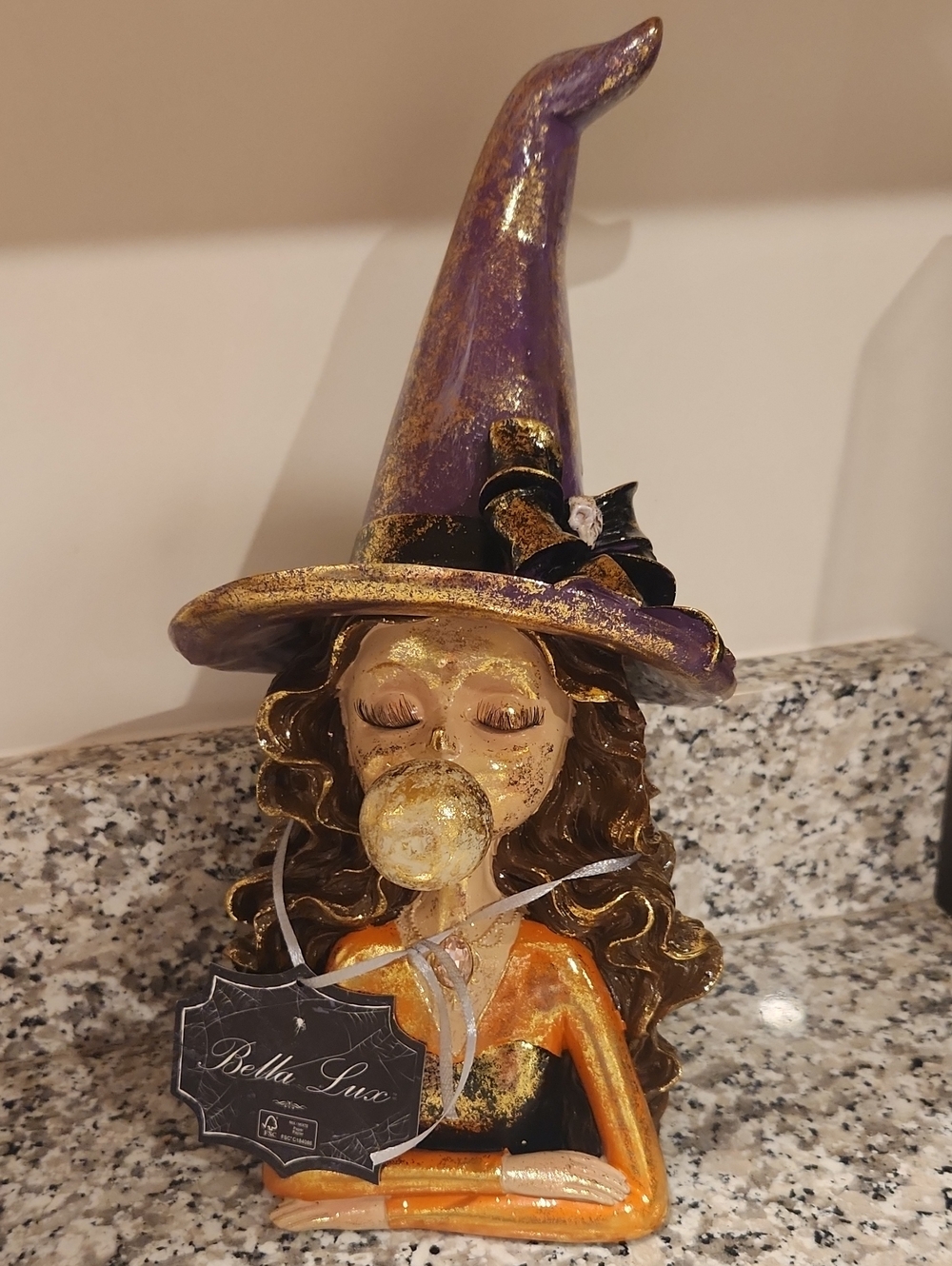 Purple Witch Blowing A Bubble Bella Lux - Picture 2 of 8